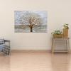 imageYihui Arts Modern Birch Tree Canvas Wall Art with Textured Black and White Forest Painting on Canvas Pictures for Living Room Bedroom Bathroom DecorationGrey Tree