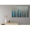 imageYihui Arts Modern Birch Tree Canvas Wall Art with Textured Black and White Forest Painting on Canvas Pictures for Living Room Bedroom Bathroom DecorationTeal Tree