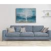imageYihui Arts Modern Birch Tree Canvas Wall Art with Textured Black and White Forest Painting on Canvas Pictures for Living Room Bedroom Bathroom DecorationBlue Tree