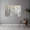 imageYihui Arts Modern Birch Tree Canvas Wall Art with Textured Black and White Forest Painting on Canvas Pictures for Living Room Bedroom Bathroom DecorationBirch Tree
