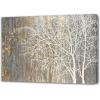 imageYihui Arts Modern Birch Tree Canvas Wall Art with Textured Black and White Forest Painting on Canvas Pictures for Living Room Bedroom Bathroom DecorationBrown Tree