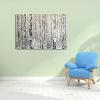 imageYihui Arts Modern Birch Tree Canvas Wall Art with Textured Black and White Forest Painting on Canvas Pictures for Living Room Bedroom Bathroom DecorationBirch Tree