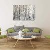 imageYihui Arts Modern Birch Tree Canvas Wall Art with Textured Black and White Forest Painting on Canvas Pictures for Living Room Bedroom Bathroom DecorationBirch Tree