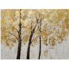 imageYihui Arts Modern Birch Tree Canvas Wall Art with Textured Black and White Forest Painting on Canvas Pictures for Living Room Bedroom Bathroom DecorationGold Foil Tree