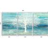imageYihui Arts Modern Birch Tree Canvas Wall Art with Textured Black and White Forest Painting on Canvas Pictures for Living Room Bedroom Bathroom DecorationBlue Tree