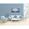 image:imageYihui Arts Blue Canvas Wall Art Hand Painted 3D White Flower Oil Paintings Gallery Wrapped Pictures for Living Room Bedroom Fireplace Decoration