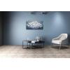 image:imageYihui Arts Blue Canvas Wall Art Hand Painted 3D White Flower Oil Paintings Gallery Wrapped Pictures for Living Room Bedroom Fireplace Decoration