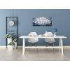 image:imageYihui Arts Blue Canvas Wall Art Hand Painted 3D White Flower Oil Paintings Gallery Wrapped Pictures for Living Room Bedroom Fireplace Decoration