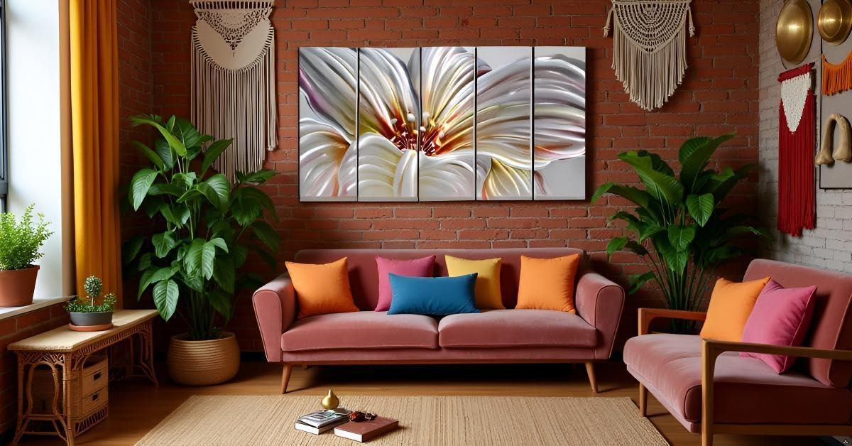 image:imageYihui Arts Hand Crafted 3D Aluminum Abstract Colorful Metal Wall Art for Home and Office DecorYMX494