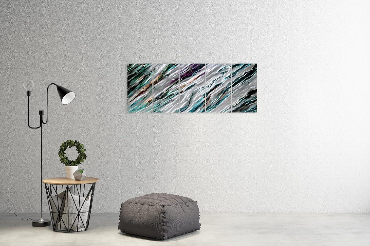image:imageYihui Arts Hand Crafted 3D Aluminum Abstract Colorful Metal Wall Art for Home and Office DecorYMX495