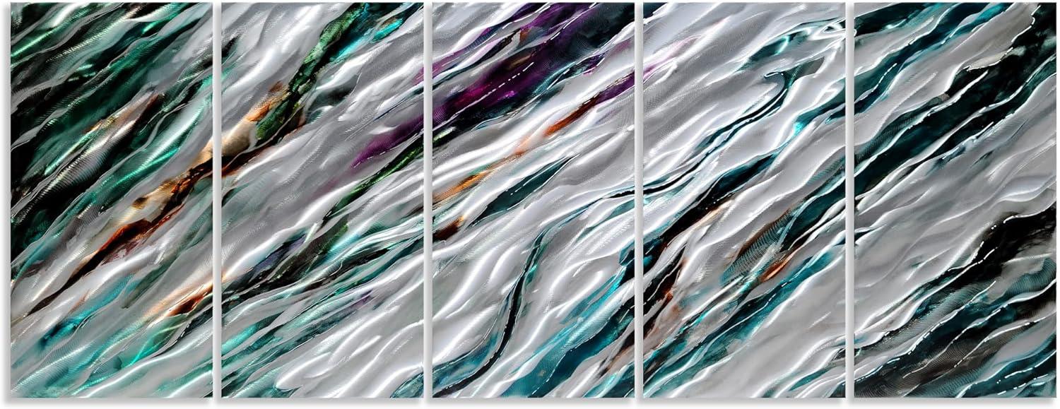 image:imageYihui Arts Hand Crafted 3D Aluminum Abstract Colorful Metal Wall Art for Home and Office DecorYMX495