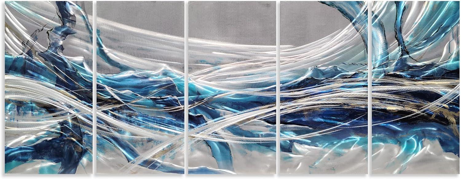 image:imageYihui Arts Hand Crafted 3D Aluminum Abstract Colorful Metal Wall Art for Home and Office DecorYMX497