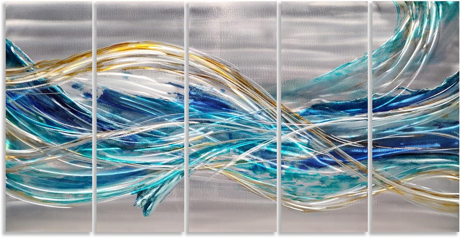 image:imageYihui Arts Hand Crafted 3D Aluminum Abstract Colorful Metal Wall Art for Home and Office DecorYMX498