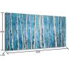 image:imageYihui Arts Birch Tree Canvas Wall Art with Textured Indigo Blue Forest Painting Pictures Modern Abstract Landscape Artwork for Living Room Bedroom Dinning Decor