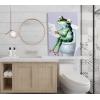 image:imageYihui Arts Funny Bathroom Wall Art Frog Reading Book Artwrok Large Painting Pictures for Home DecorFrog Artwork
