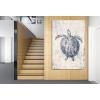image:imageYihui Arts Sea Turtle Wall Art Hand Painted Coastal Paintings Nautical Decor Blue and White Canvas Pictures Ocean Animal Posters for Living Room Bedroom Bathroom Decoration